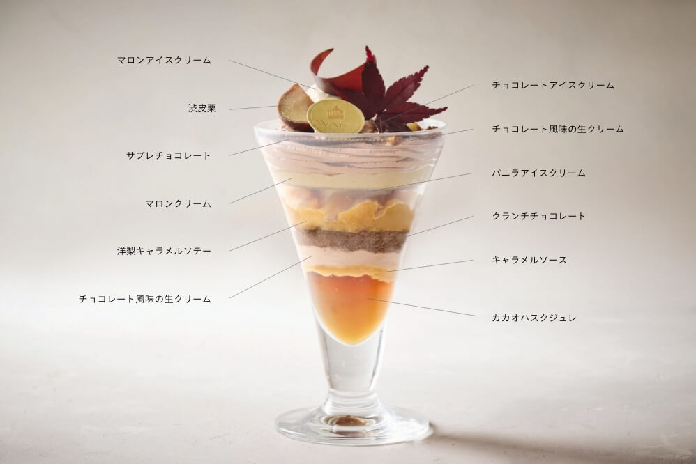 秋の味覚×チョコレート「SHIKIパフェ −AKI−」の魅⼒ ｜ WAKO INDEX 233