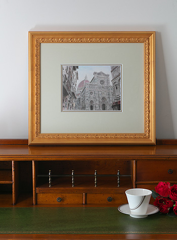 緒方 洪章 【ヴェネツィア】 希少画集画、状態良好、新品高級額装付