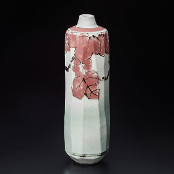 割引❗️【美品】「母」 炭化 練上 長首壺 小野寺 玄 花入 花器 共箱 （Ｂ） 小野寺 玄とゆかりの作家－少年のような純真さを持って－ | 展覧会のご
